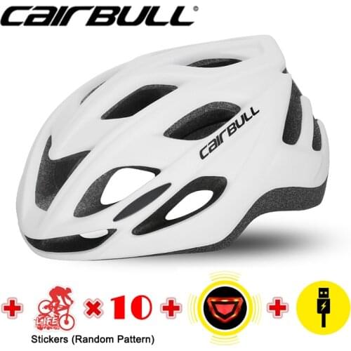 Cairbull Ultralight Road Bike Helmet Outdoor Sports Equipment Integrally-molded High Speed Cycling Safety Cap with Stickers