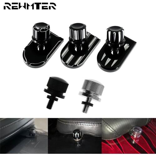 Motorcycle Seat Bolt Tab Screw Mount Knob Cover For Harley 96-19 Softail Dyna Street Bob Fatbob Touring Road King Sportster XL