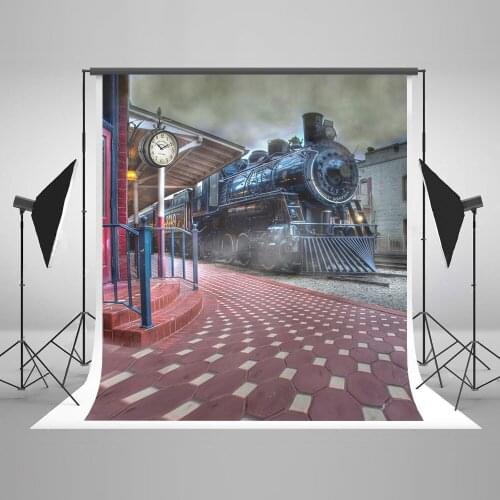 VinylBDS 5X7FT Backgrounds Photography Backdrop Photo Studio Railway Train Fotografie Achtergronden Backdrop For Photography