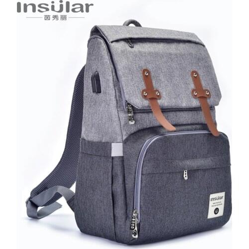 USB Diaper Bags Large Capacity Maternity Backpack Multi-Function Convenient Baby Toiletry Bag Nursing Backpack For Travel