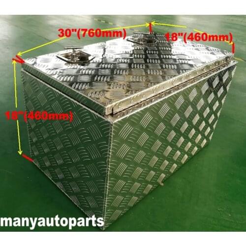 30"x18"x18" Aluminum Pickup Truck Trunk Under Bed Tool Box TRAILER STORAGE+LOCK 760mm ×460mm ×460 mm
