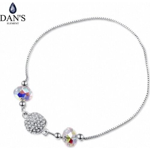Dans Element Austrian Crystals jewelry White gold Color Fashion bangle for women Brand new sale Vintage #133324