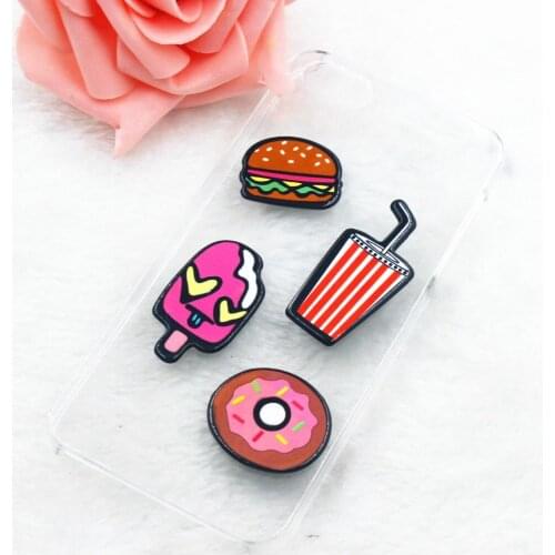 10pcs/lot DIY planar resin foods bread donuts drink kawaii resin cabochons accessories