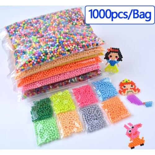 1000pcs/Bag 30 Colors 5mm Water Magic Beads Perlen Spray DIY Tool Hama Beads Children Kids Educational Toys Puzzles Accessories