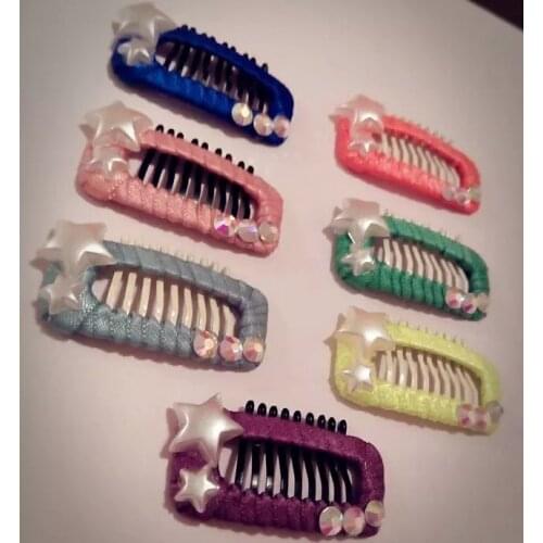 20pcs Pet flower wig essential elastic snap BB hair clip flowers Grooming Accessories Dogs Gift