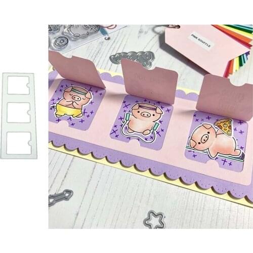 2021 New Rectangle Photo Frame Metal Cutting Dies Stencil Craft Card Making Mould Decor Template for Scrapbooking Design Model