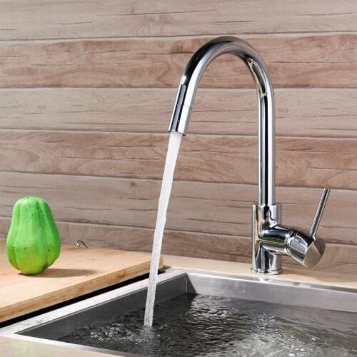360 Degree Swivel Good Valued Modern Hot & Cold Mixer Solid brass Single Handle chrome Kitchen Sink Faucet