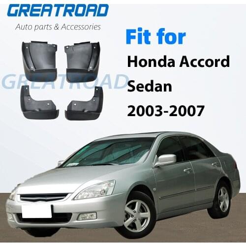 4Pcs Black Splash Guards Mud Flaps Fender for Honda Accord Sedan 2003-2007
