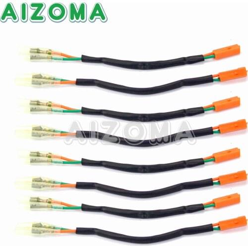 Front & Rear Turn Signal Adapter Wiring Harness 2-Pin Plug Indicator Maker Connectors for Kawasaki KLE Z750 Z1000 NINJA ZX ER