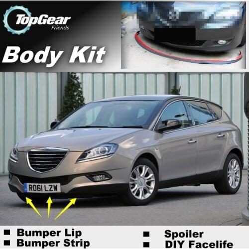 Bumper Lip Deflector Lips For Chrysler Delta For Lancia Delta Front Spoiler Skirt For TopGear Fans Car Tuning / Body Kit / Strip