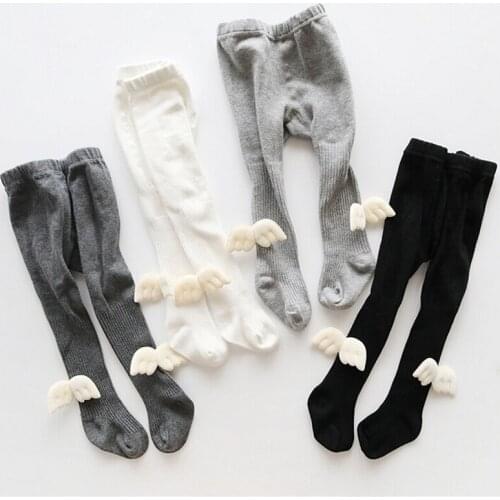 Toddler Baby Kids Soft Cotton Angel Wings Pantyhose Tights Hosiery Warm Stockings Children Girl Tights