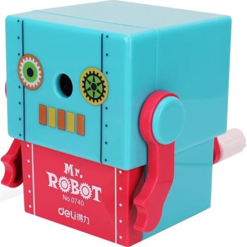 DL Effective automatic 0740 cute robot pencil sharpener hand knife sharpener stationery