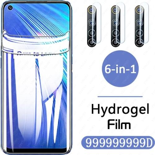 Hydrogel Film Screen Protector on realme 6 realme6 RMX2001 6.5" Full Cover Protective camera lens glass for oppo realme 6