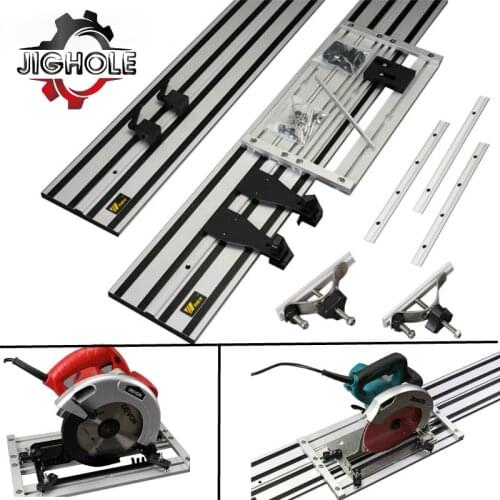 Circular Saw Guide Rail Set Double Track 1400mm with Adjustable Saw Base Fits Makita, Bosch, Festool, Straight Line,Layer