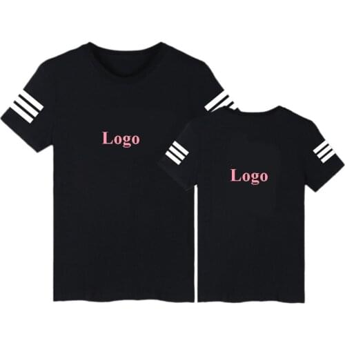 Kpop Customized Cotton Tshirt Tee Any Logo Short Sleeve Fashion Summer Tops