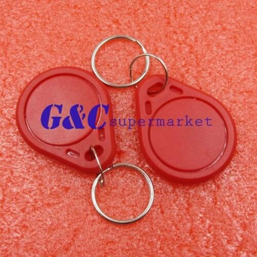 5PCS Red RFID Sensor Proximity Card IC Key Tags Keyfobs Keychain 13.56MHz diy electronics