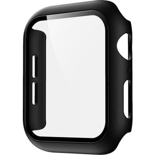 Suitable for Apple iwatch4/3 generation all-inclusive pc protective shell + tempered film 2 in 1 scratch and drop