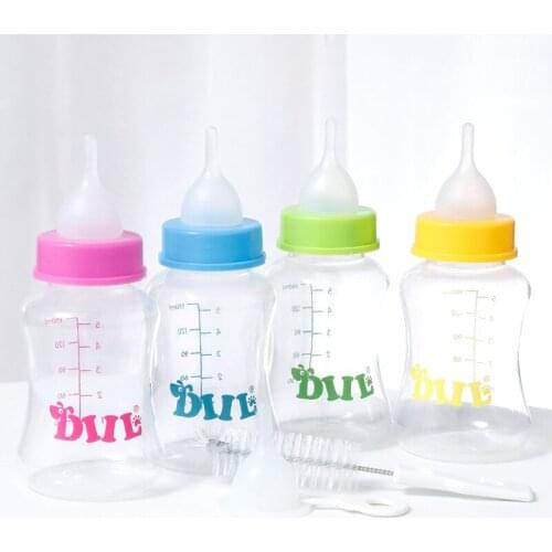 Portable Pet Waterer Water Bottle For Puppies And Kittens Milk Bottle 150ml/60ml Small Dog And Cat Milk Bottle 5 Piece Set