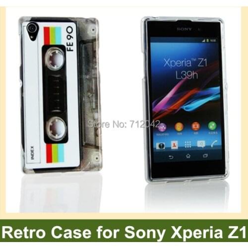 Retro Cassette Tape Radio Camera Garden Flower Leopard Zebra Pattern Soft TPU Gel Case for Sony Xperia Z1 L39h Free Shipping