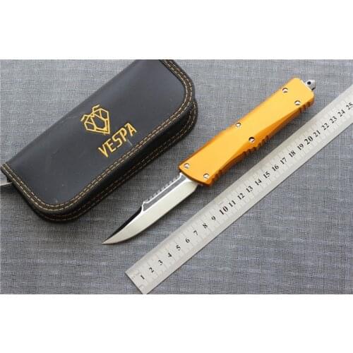 VESPA D2 satin blade(S/E) knife Handle:Aluminum,Outdoor camping survival knives EDC tools