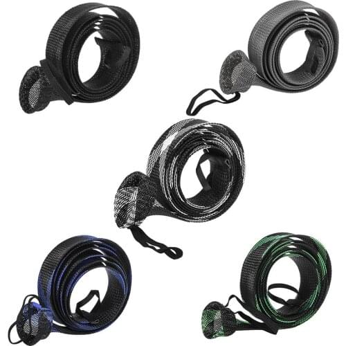 Mesh Wrap Casting Fishing Rod Sleeve Cover Pole Glover Tip Protector Bag Braided Mesh Tackle Boxes Fishing Accessories pesca