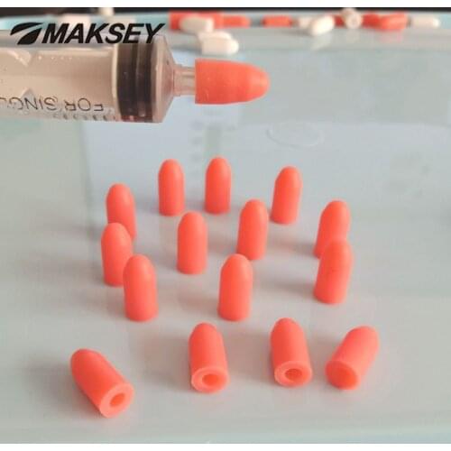MAKSEY Silicone Rubber Syring Cap Injector Tips Cover 3mm Round Stoppers Plug for 5 10 20 50 ml Syrings Anti dust Sleeve 2.8/3mm