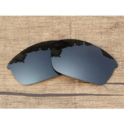 Vonxyz Stealth Black Polarized Replacement Lenses for-Oakley Flak Jacket Frame