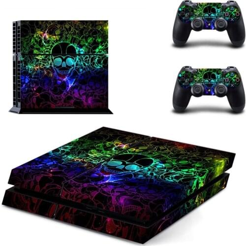 Skull PS4 Stickers Play station 4 Skin PS 4 Sticker Decal Cover For PlayStation 4 PS4 Console & Controller Skins Vinyl