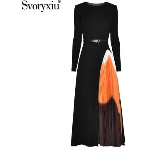 Модные трикотажные платья SVORYXIU China At AliExpress