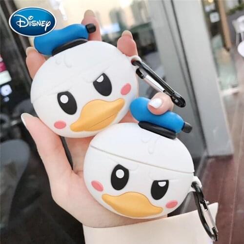 Cartoon three-dimensional blue hat duck Apple AirPods pro wireless headset protective case for pro