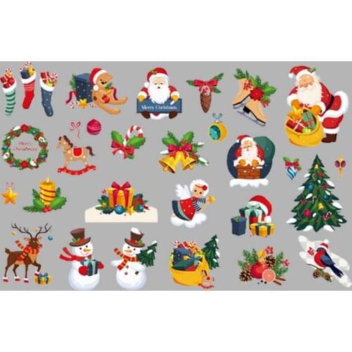 Winter Snowman Patch Iron Fashion Appliqued Diy Tops Heat Transfer Vinyl Patches For Clothes Christmas Set