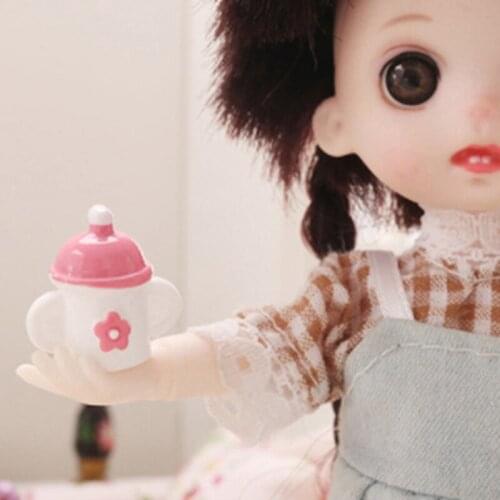 10pcs 1:12 Dollhouse Miniature Resin Simulation Mini Milk Bottle Miniature Doll Bottle For Dollhouse Decals New