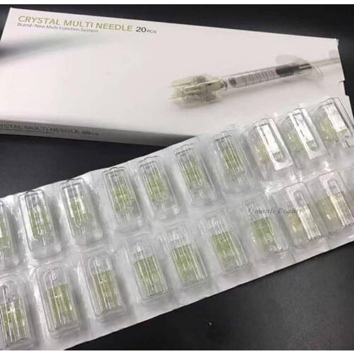 One box 20pcs Multi 5pin Imported Korea Crystal Mesotherapy Injector for Dermal Filler Water Microneedle Meso Gun Injection