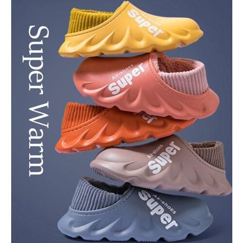 2021 New Winter Slippers Warm Men Shoes Waterproof Women Couples Non-Slip Plush Cotton Indoor Outdoor Cozy Cotton Shoes