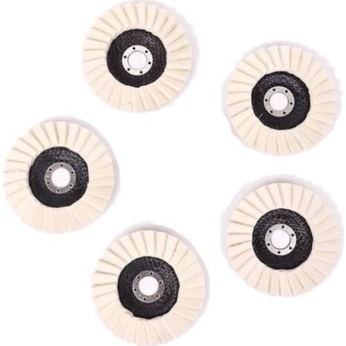 5Pcs 5Inch 125mm Round Polishing Wheel Felt Wool Buffing Polishers Pad Buffer Disc for Angle Grinder Polishing Discs