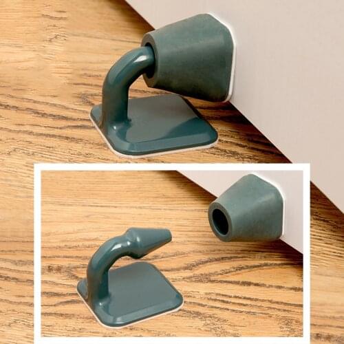 Mute Non-Punch Silicone Door Stopper Touch Toilet Wall Absorption Plug Door Holder Gear Gate Resistance Door Stop Nordic Style