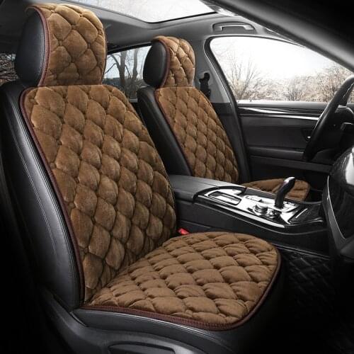 Car Seat Cover Front Rear Flocking Cloth Cushion Non Slide Auto Accessories Universa Seat Protector Mat Pad Keep Warm in Winter