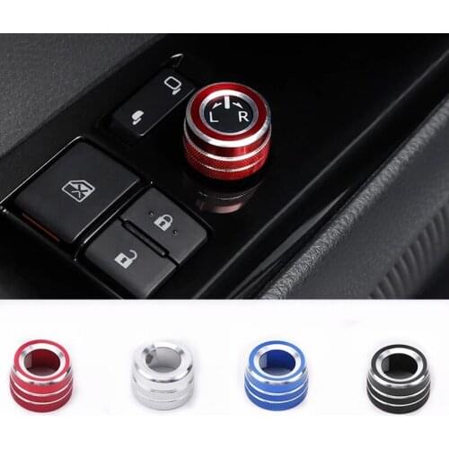 Four Color Aluminum Alloy Car Rearview mirror knob decoration ring sticker For Toyota Camry 8th 2018-2020