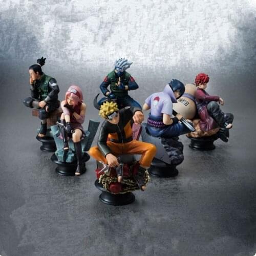 Naruto 10cm Shippuden Anime Model Dolls Figurine Sasuke Gaara kakashi Action Figures Statue Collectible Toys Figma Kids Gifts