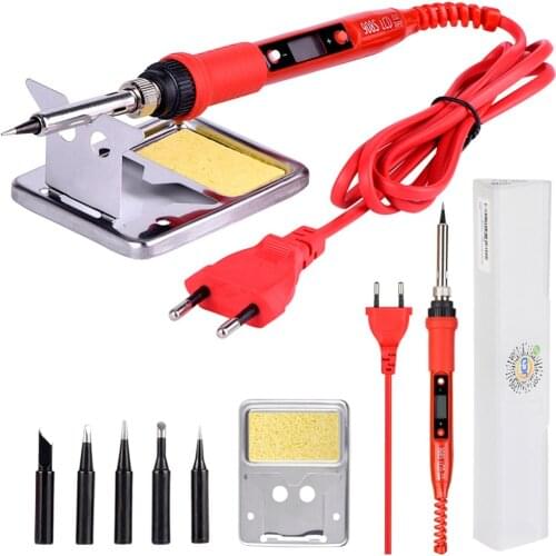 220V\110V 80W LCD Electric Soldering Iron 908S Adjustable Temperature Solder Iron With Quality Soldering Iron Tips and Kits