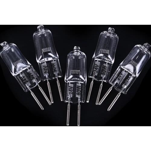 5pcs G5.3 24V 35W/ 50W 2900K Machine Work Lights Beads Halogen Bulb Dedicated Lathe Tool Machine Work Lamp Warm White Clear Bulb