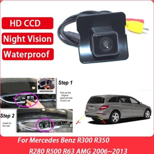 Car Rear view Camera CCD Full HD Night Vision Reverse Parking Camera For Mercedes Benz R300 R350 R280 R500 R63 AMG 2006~2013