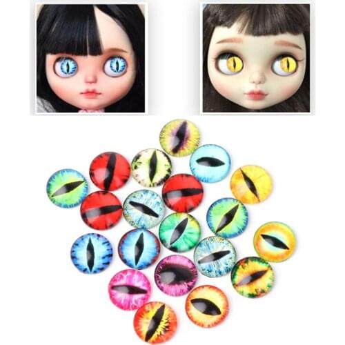 HUYU 20Pcs Glass Doll Eye Making DIY Crafts For Toy Dinosaur Animal Eyes Accessories
