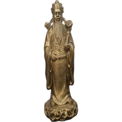 Chinese old bronzes Ruyi the god of wealth copper Statue