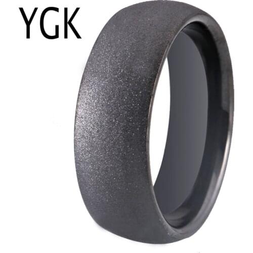 Classic Wedding Band Ring Sand Blasted Black Tungsten Ring Men and Women Engagement Anniversary Gift Party Jewelry Comfort Fit