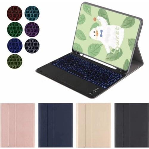 Touch Bluetooth Keyboard 2020 Ipad Pro 12.9 2018 12.9 2020 Protective Case with Pencil Case Backlit Bluetooth Leather Case