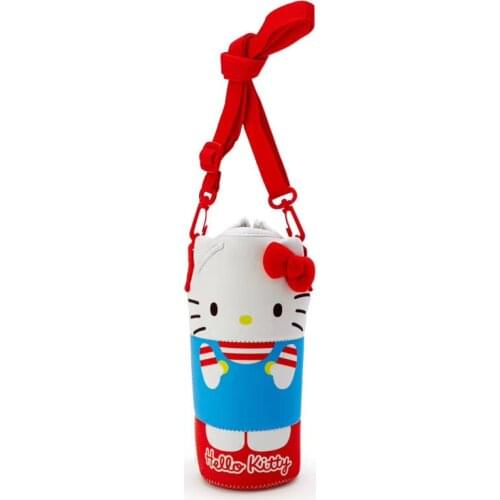 Cute hello kitty water cup bag insulation bottle cover kid children portable wear-resistant messenger water bottle bag 7*7*18cm
