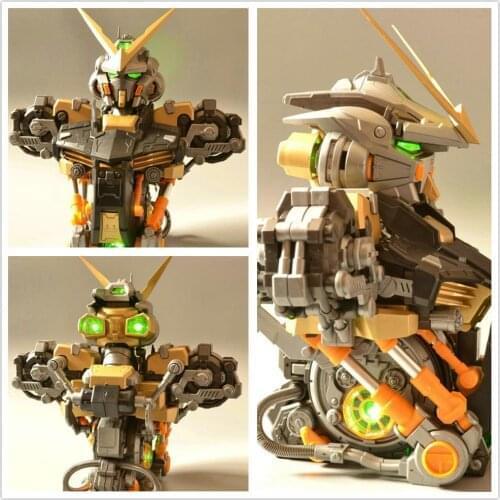 MK MotorKing model 1/35 MBF-P01 ASTRAY Gold Frame Gundam Bust Head with led