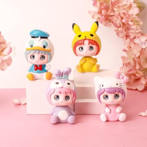 Cartoon Cute Animals Shaking Head Dolls Car Ornaments Accessories Resin Car Dashboard Decoration Unique Car Interior Decoration