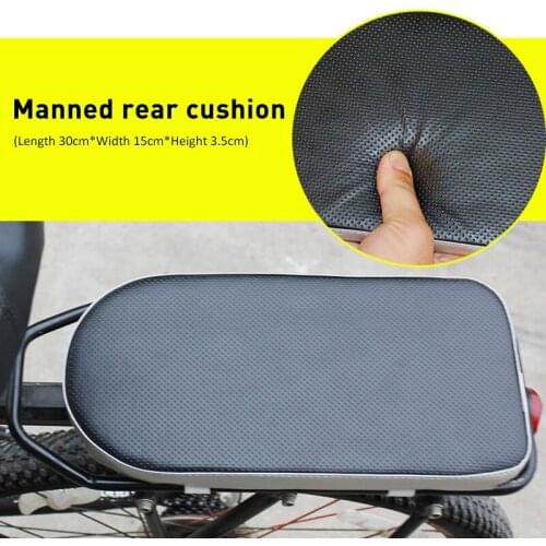 Bicycle Soft Cushion Bicycle Rear Cushion Comfortable Bike Seat Rear Adult Children Cycling Cushion Rear Shelf Thickened Saddle
